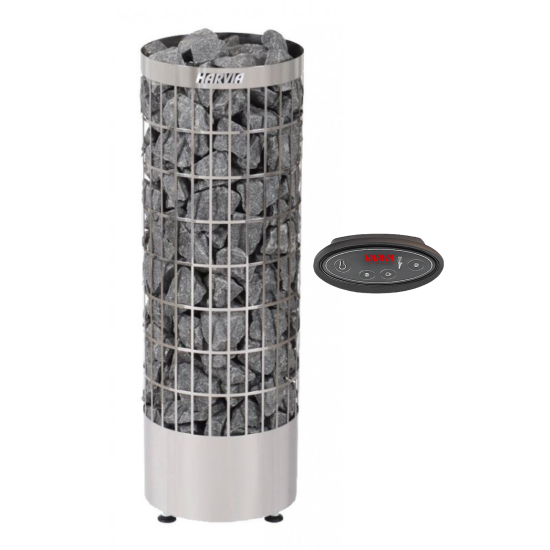 Електрокам’янка Harvia Cilindro PC110EЕ Steel з пультом керування