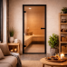 Двери для сауны Harvia Black Line Bronze 7x19