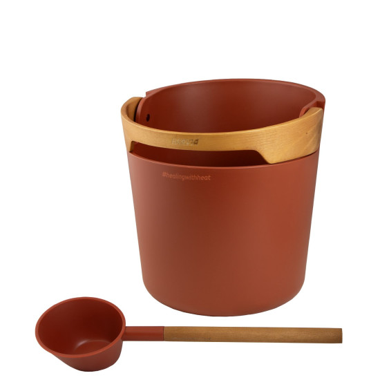 Набір для сауни Harvia Helmi Terracotta (відро та ківш)