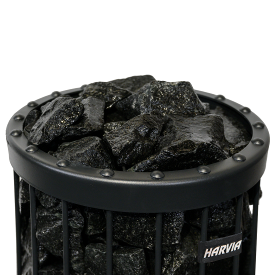 Камені для сауни Black Vulcanite Ø 10-15 см, 20 кг Harvia